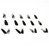 Picture of DANMANR Long Press on Nails Square French Fake Nails Full Cover Nude Acrylic False Nails for Women and Girls 24PCS (Black Gold Butterfly)