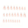 Picture of DANMANR Square Press on Nails Short Fake Nails French Acrylic Full Cover False Nails for Women and Girls 24PCS (White French)