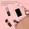 Picture of Retractable Kabuki Makeup Brushes 2 Pcs Blush Brushes Set Portable Powder Brushes with Flat and Angled Top for Liquid Cream Cosmetics Travel. (rose gold)