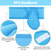 Picture of Whaline 4 PCS Spa Headband, Make up Hair Band, Stretch Terry Cloth Headband for Sport Yoga Shower (Blue)