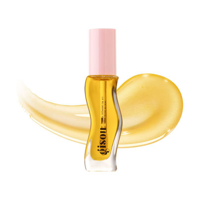 Picture of Gisou Honey Infused Hydrating Lip Oil, Nourishing Lip Moisturizer for Dry Lips, High Shine, Smooth Finish, Clear Golden Glow Shade, Fresh Honey Scent, Honey Gold, 8ml