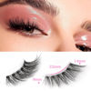 Picture of Half Lashes Natural Look Wispy Curly Cat Eye Cluster Lashes Fluffy 14 mm Clear Band Accent Short False Eyelashes that Look Like Extensions 10 Pairs by FANXITON