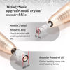 Picture of MelodySusie Small Crystal Top 3.1mm Mandrel Bit for Nails, 3/32'' Easy Off Nail Drill Bits for Sanding Bands, Suitable for Acrylic Nails Gel Manicures and Pedicures, White