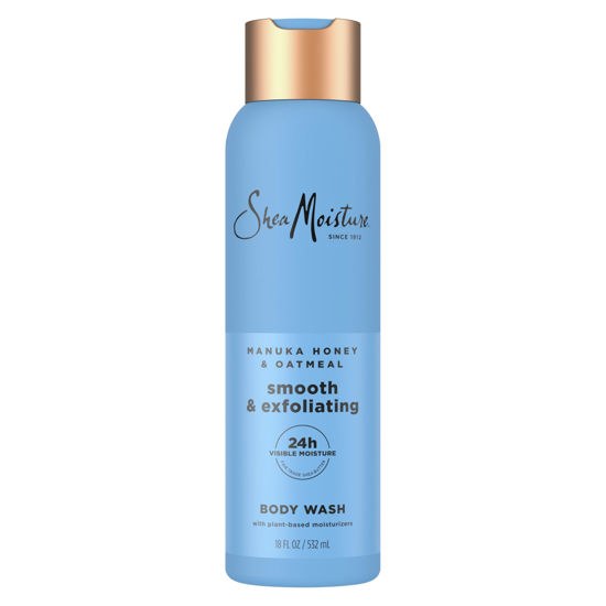 Picture of SheaMoisture Manuka Honey Oatmeal Body Wash Smooth & Exfoliating Smooth and Exfoliating body wash for 24H Visible Moisture for Healthy, Glowing Skin 18 oz