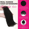 Picture of Lashey Hair Extensions Real Human Hair Clip ins 7pcs 120g Kinky Curly Clip in Hair Extensions 16 Inch Remy Human Hair Natural Black Clip in Hair Extensions Black Women