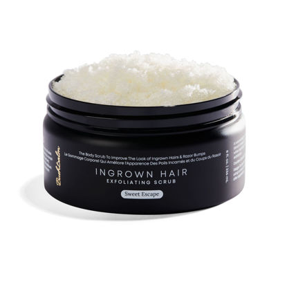 Picture of Bushbalm Ingrown Hair Exfoliating Scrub - Reduces Appearance of Ingrown Hairs and Helps with Underarm Bumps - Soothes Razor Bumps, Post Shave Redness and Itching - Sweet Escape 236 ml