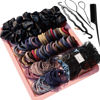 Picture of YANRONG 755PCS Hair Accessories for Woman Set Seamless Ponytail Holders Variety Hair Scrunchies Hair Bands Scrunchy Hair Ties For Thick and Curly (Mix)