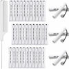 Picture of 36 Pieces Cold Wave Rod Hair Perm Rods Hair Rollers Perming Rods Curlers with Steel Rat Tail Comb for Hairdressing Styling (White, 0.63 Inch)
