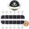 Picture of One Pack 2000 Pcs of Flatback Round Black Rhinestones 6 Sizes (1.5-6 mm) with Nail Art Rhinestone Picker Pencil And Tweezers For DIY And Salon Use