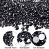 Picture of One Pack 2000 Pcs of Flatback Round Black Rhinestones 6 Sizes (1.5-6 mm) with Nail Art Rhinestone Picker Pencil And Tweezers For DIY And Salon Use