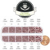 Picture of One Pack 2000 Pcs of Flatback Round Pale Purple Rhinestones 6 Sizes (1.5-6 mm) with Nail Art Rhinestone Picker Pencil And Tweezer For DIY And Salon Use