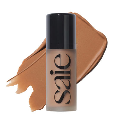 Picture of Saie Dew Bronze - Soft-Focus Liquid Bronzer + Liquid Contour - Enriched with Plant-Derived Glycerin to Effortlessly Blend + Deeply Nourish Skin - Sand (0.4 oz)