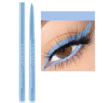 Picture of ONarisae eyeliner pencil retractable eyeliner creamy pigmented smudge proof eye liner pen Blue