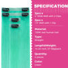Picture of Lashey Green Hair Extensions 4pcs 46g Straight Seamless Clip in Hair Extensions Human Hair with Invisi Edge 18 Inch Hair Extensions Human Hair