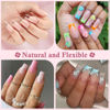 Picture of Luckyfairy Medium Square Nail Tips, 360pcs Soft Gel Pre-Shaped Acrylic Fake Nails, Half Matte Full Cover Clear Gelly Press on Flase Nail Tips for Extension Nail Manicure Home DIY 12 Sizes Gelly Tips