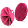 Picture of Silicone Body Scrubber Shower Bath Brush, More Hygienic Than Traditional Loofah, Lather Nicely, Long Lasting, Gentle Exfoliating for Women Men Baby Sensitive Skin, 1 Pack, Rose