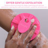 Picture of Silicone Body Scrubber Shower Bath Brush, More Hygienic Than Traditional Loofah, Lather Nicely, Long Lasting, Gentle Exfoliating for Women Men Baby Sensitive Skin, 1 Pack, Rose