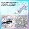 Picture of DAGEDA Body Glitter Gel, Body Sequins Shimmer Liquid Eyeshadow, Chunky Glitter for Face Hair Nails, Holographic Cosmetic Laser Powder Festival Glitter Makeup 50ml(Silver)