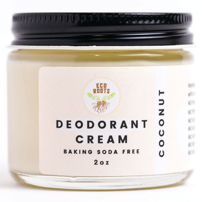 Picture of ECO ROOTS Natural Deodorant for Women & Men | Organic Deodorant Cream Non Aluminum | Baking Soda Free Healthy Deoderant for Body & Private Parts | All Vegan Pit Paste Zero Sweat | Coconut Scent