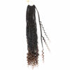 Picture of LMZIM 20inch Goddess Box Braids Crochet Hair Bohomian Crochet Box Braids Curly Ends 8 Pack 3X Crochet Braids Synthetic Braiding Hair Extension T1B/30