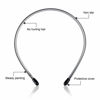 Picture of WILLBOND 3 Pack Unisex Hair Band Metal Headband Black Head Band Spring Wavy Nonslip Men Women Sports Fashion Headwear (Small Spring)