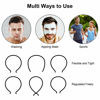 Picture of WILLBOND 3 Pack Unisex Hair Band Metal Headband Black Head Band Spring Wavy Nonslip Men Women Sports Fashion Headwear (Small Spring)