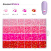 Picture of Liiouer Pink Rhinestones, Crystal Bling Gemstones Mixed Color Rhinestones for Crafts, 16000PCS AB Color Non-Hotfix Flatback Resin Jelly Rhinestones for Tumblers, DIY Decoration Mixed Size 3/4/5mm