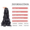 Picture of French Curly Braiding Hair 16 inch Loose Wavy 8 Pack Bouncy Braiding Hair extensions 1B Black 75g/Pack French Curls Synthetic Hair Extensions(16 Inch,8 Packs,1B)