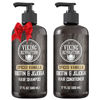 Picture of Viking Revolution Spiced Vanilla Mens Shampoo and Conditioner Set with Biotin and Jojoba Oil - Natural Hair Shampoo and Hair Conditioner for Men with Vitamin B5 - Mens Shampoo for Thinning Hair (17Oz)