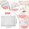 Picture of Frienda 50 Pieces Sublimation Blank Canvas Makeup Bags Bulk Blank DIY Heat Transfer Cosmetic Makeup Bags Canvas Pen Case Pencil Bags Clear Sublimation Blank Pouch with Zipper (White,9 x 6.89 Inch)