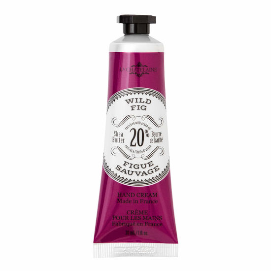 Picture of La Chatelaine 20% Shea Butter Hand Cream Travel Size, Organic Argan Oil, Moisturizing, Nourishing, Repairing, Extra-Rich Hand Lotion, Made in France, Paraben Free, 1 oz / 30ml (Wild Fig)