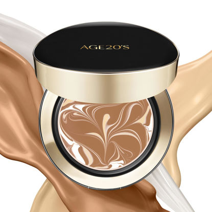 Picture of AGE20'S Signature Essence Pact SPF 50+ | Cream Foundation, Dewy Finish, Natural Coverage | Korean Cushion Foundation | 1 Refills Included | 29W CARAMEL