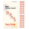 Picture of Heyhae Semi Cured Gel Nail Strips | Sun Cured Gel Nail Wraps No LED Lamp Needed Easy Apply & Remove | Includes 28 strips, 1 Prep Pad, 1 Nail File & 1 Wooden Stick - Hey, You Off Today?