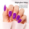 Picture of Imtiti Neon Gel Nail Polish, 0.5 Fl Oz Neon Purple Gel Polish Soak Off LED U V Nail Gel Polish Spring Summer Gel Nail Polish DIY Nail Art Starter Manicure Salon Gel Nail Kit for Women Girls