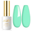 Picture of Imtiti Pastel Gel Nail Polish, 0.5 Fl Oz Pastel Mint Green Gel Polish Soak Off LED U V Nail Gel Polish Spring Summer Easter Gel Nail Polish DIY Nail Art Starter Manicure Salon Gel Nail Kit