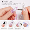 Picture of Imtiti Cat Eye Gel Nail Polish, 15ML Blue Holographic Glitter Cat Eye Gel Polish with Magnet UV LED Magnetic Gel Nail Polish Crystal Galaxy Sparkly Home DIY Manicure Nail Salon Kit