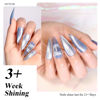Picture of Imtiti Cat Eye Gel Nail Polish, 15ML Blue Holographic Glitter Cat Eye Gel Polish with Magnet UV LED Magnetic Gel Nail Polish Crystal Galaxy Sparkly Home DIY Manicure Nail Salon Kit
