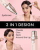 Picture of Painless Rechargeable Eyebrow Hair Trimmer: A 2-in-1 Eyebrow Trimmer for women for shaping eyebrows and gently removing unwanted hair from the face chin neck upper lip including peach fuzz