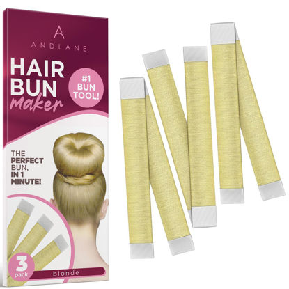 Picture of Women's Hair Bun Maker Tool - French Twist Fold Wrap Snap Hair Accessories by Andlane (3 Blonde)