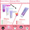 Picture of Body Glitter Face Glitter Gel: Singer Concerts Disco Festival Rave Accessories Face Glitter Makeup 150ml Chunky Sequins Mermaid Face Body Hair Glitter Gel (White&Silver&Purple)