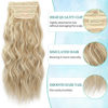 Picture of KooKaStyle Beach Blonde Hair Extensions Clip in Synthetic Highlight Hair Extensions Long Wavy 4PCS Thick Hairpieces 20 Inch for Women