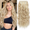 Picture of KooKaStyle Beach Blonde Hair Extensions Clip in Synthetic Highlight Hair Extensions Long Wavy 4PCS Thick Hairpieces 24 Inch Beach Blonde for Women