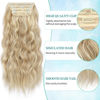 Picture of KooKaStyle Beach Blonde Hair Extensions Clip in Synthetic Highlight Hair Extensions Long Wavy 4PCS Thick Hairpieces 24 Inch Beach Blonde for Women