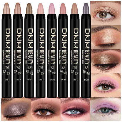 Picture of Kaely 8Pcs Cream Eye Shadow Brightener Sticks Set for Eyes,Shimmer Matte Pencil Eyeshadow Applicator Stick Palette,Halloween Makeup Waterproof,Birthday Party gifts for Women kids Girls 06