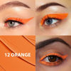 Picture of evpct 2Pcs Orange Red Orange Waterproof Colored Eyeliner Liquid Eye Liner Set Long Lasiting Fine Speed Dry Colorful Liquid Eyeliner lapiz delineador de ojos contra el agua blanco para ojos de colores