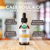 Picture of Organic Calendula Oil For Sensitive Skin - USDA Certified 100% Natural Plant Based, Lightweight & Unscented Gentle Soothing Oil For Sensitive Skin - For Face, Skin & All Over - 1 Fl Oz Glass & Dropper