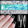 Picture of AddFavor 600pcs Coffin Nail Tips, Medium Coffin Gel X Nail Tips Clear Fake Nails Ballerina Full Cover Acrylic Nail Tips for Extension Nail Manicure Salon Home DIY