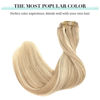Picture of DOORES Clip in Hair Extensions Real Human Hair, Balayage Dark Blonde Highlighted Bleach Blonde 24 Inch 7pcs 120g, Remy Hair Extensions Clip in Human Hair Natural Hair Extensions Silky Straight Thick
