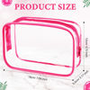Picture of Weewooday 12 Pieces Clear Cosmetics Bag PVC Zippered Clear Toiletry Carry Pouch Cosmetic Makeup Bag Waterproof Makeup Vinyl Plastic Organizer Case for Vacation Bathroom
