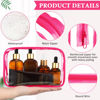Picture of Weewooday 12 Pieces Clear Cosmetics Bag PVC Zippered Clear Toiletry Carry Pouch Cosmetic Makeup Bag Waterproof Makeup Vinyl Plastic Organizer Case for Vacation Bathroom